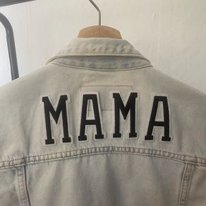 Oversized “MAMA” Denim Jacket
